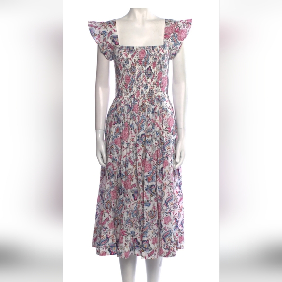 Caroline Constas Emmerson Print Floral Pink and White Sundress NWT Small - Picture 1 of 9